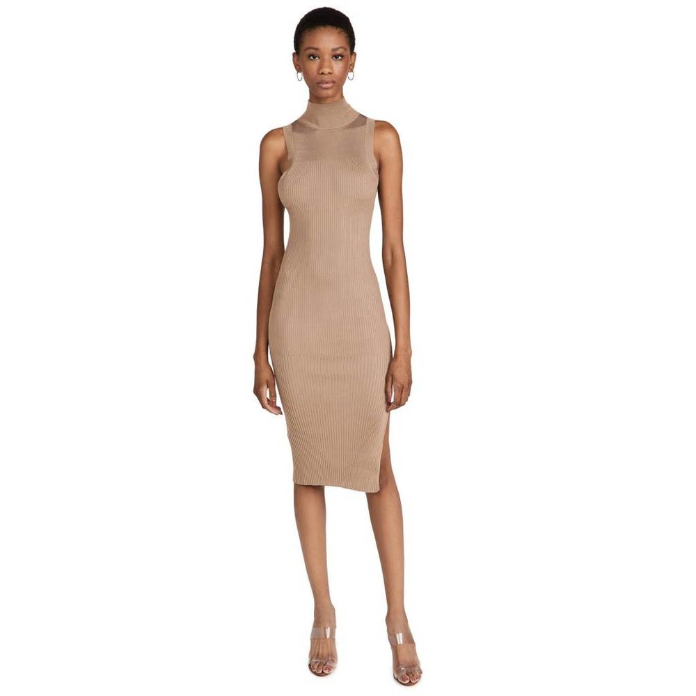 Good American Rib-Knit Midi dress 3/4 L-XL
